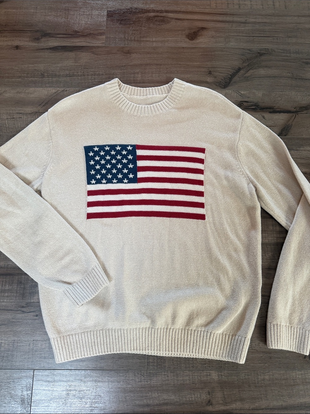 Men's M Hollister Sweater with American Flag